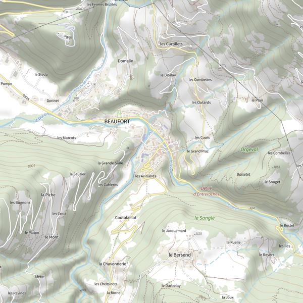 Plan cartographique de Lac de La Gitaz