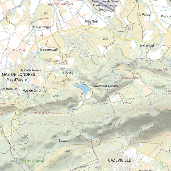 Plan cartographique de Lac de la Jasse