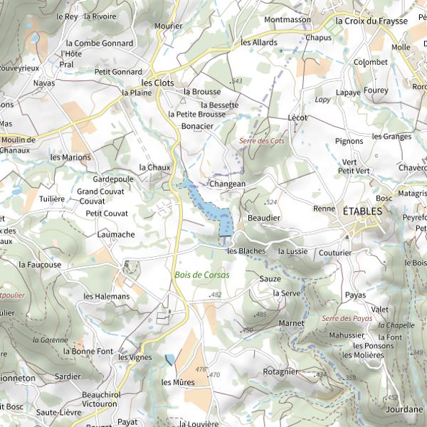 Plan cartographique de Lac de la Jointine