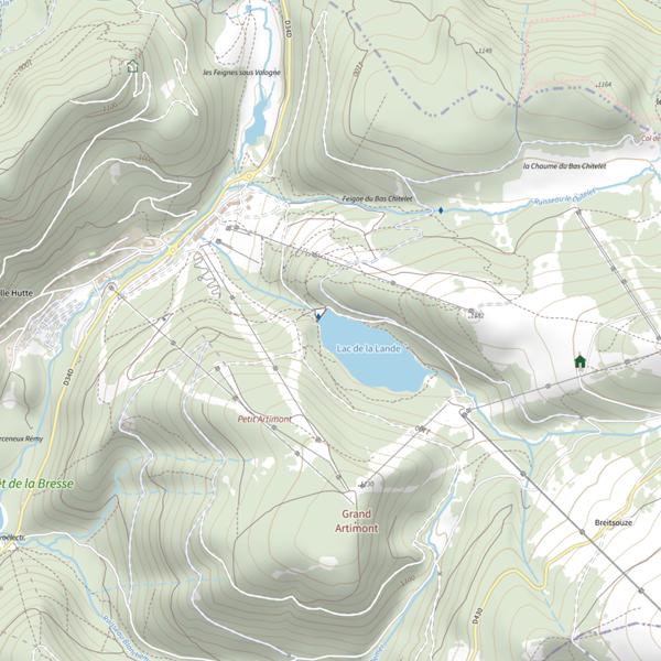 Plan cartographique de Lac de la Lande