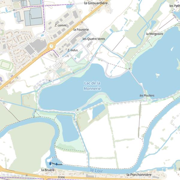 Plan cartographique de Lac de la Monnerie