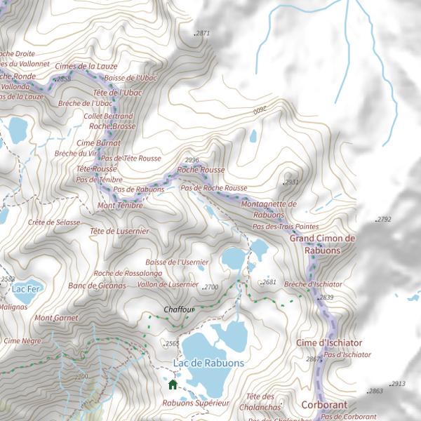Plan cartographique de Lac de la Montagnette