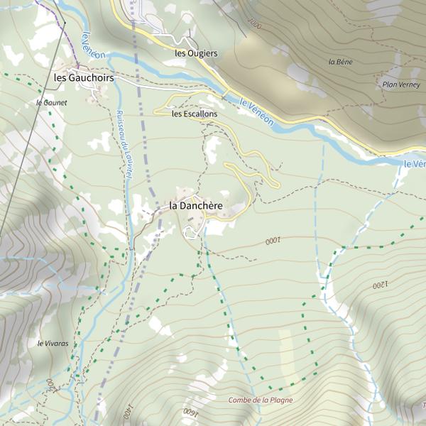 Plan cartographique de Lac de la Muzelle
