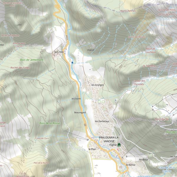 Plan cartographique de Lac de la Partie