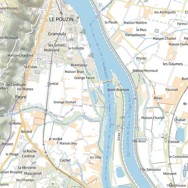 Plan cartographique de Lac de la Poudrière