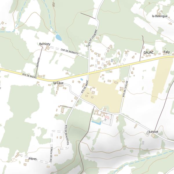Plan cartographique de Lac de la Prade