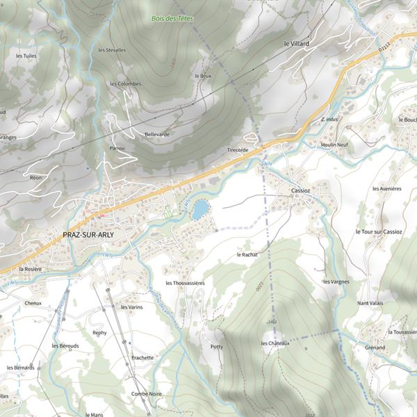 Plan cartographique de Lac de la Praz