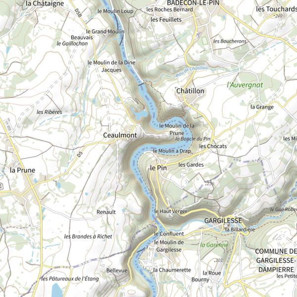 Plan cartographique de Lac de la Roche Bat l'Aigue
