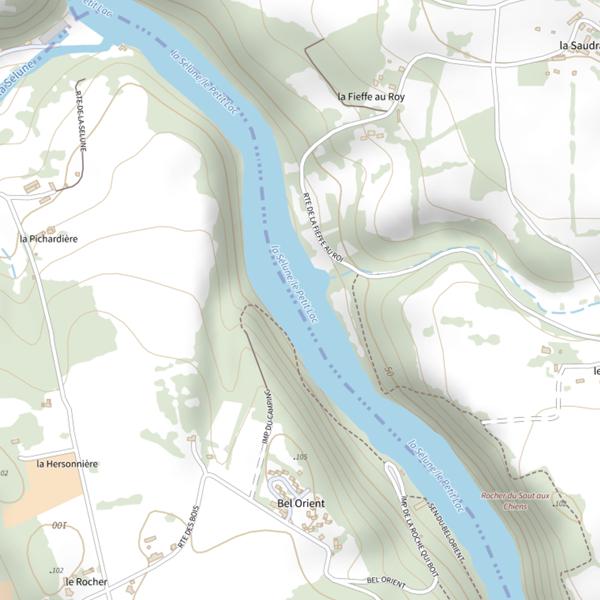 Plan cartographique de Lac de la Roche Qui Boit
