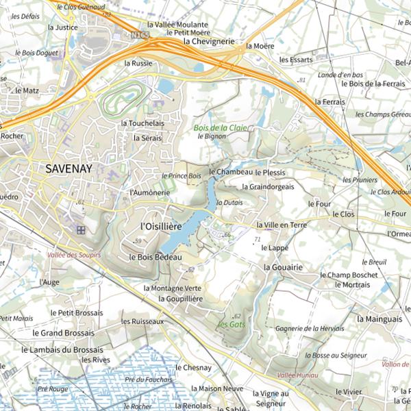 Plan cartographique de Lac de la vallée Mabille