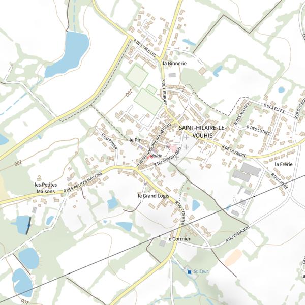 Plan cartographique de Lac de la Vouraie