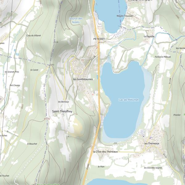 Plan cartographique de Lac de Laffrey