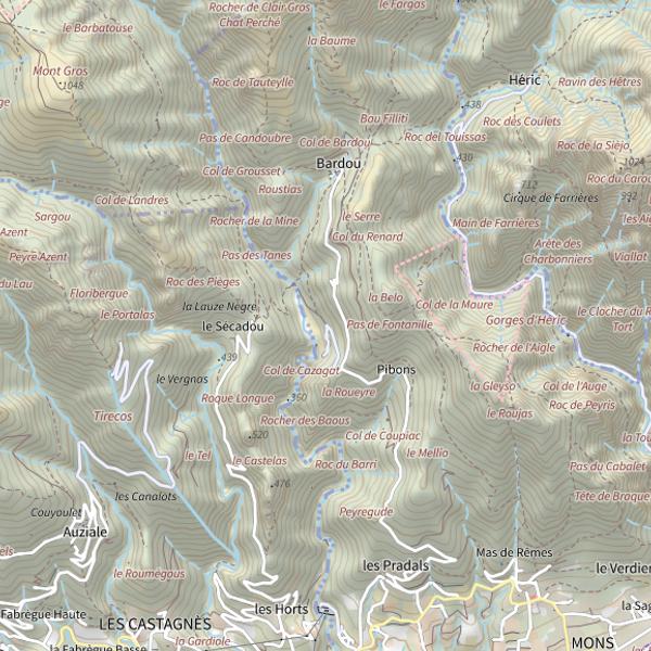 Plan cartographique de Lac de l'Airette