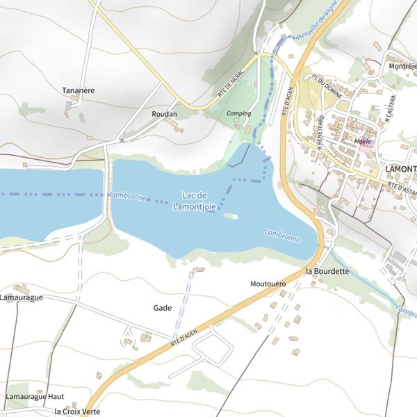 Plan cartographique de Lac de Lamontjoie