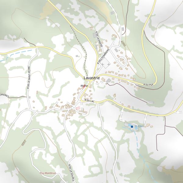 Plan cartographique de Lac de Lanau