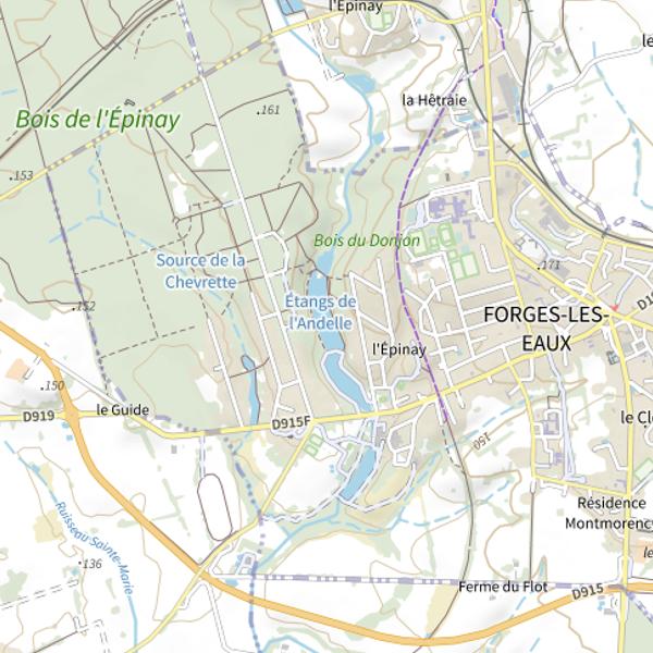 Plan cartographique de Lac de l'Andelle