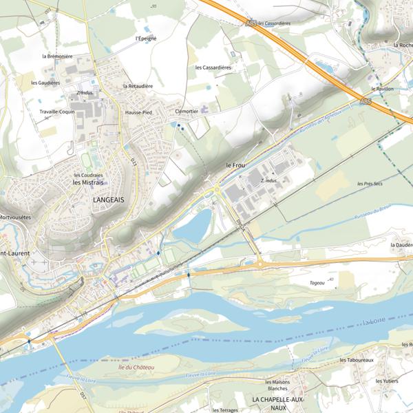 Plan cartographique de Lac de Langeais