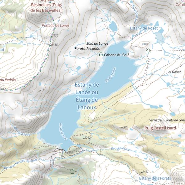 Plan cartographique de Lac de Lanoux
