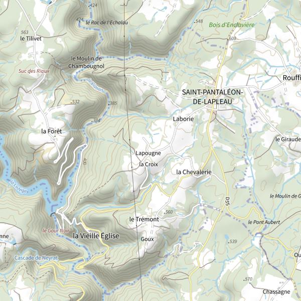 Plan cartographique de Lac de Lapleau