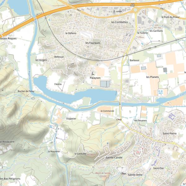 Plan cartographique de Lac de l'Arena