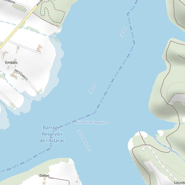 Plan cartographique de Lac de l'Astarac