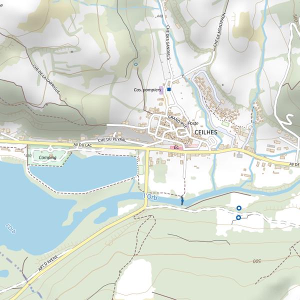 Plan cartographique de Lac de L'Aven