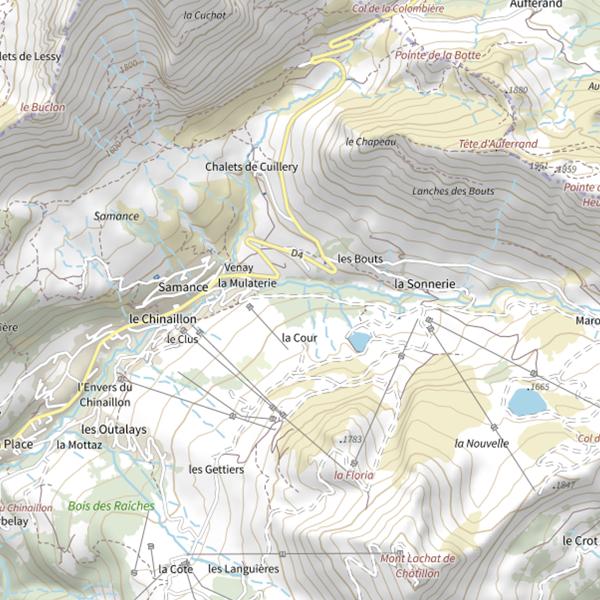 Plan cartographique de Lac de Lessy