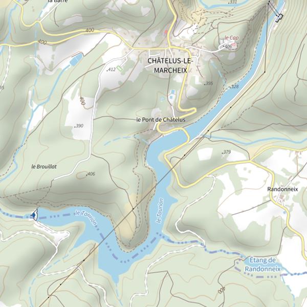 Plan cartographique de Lac de l'Etroit