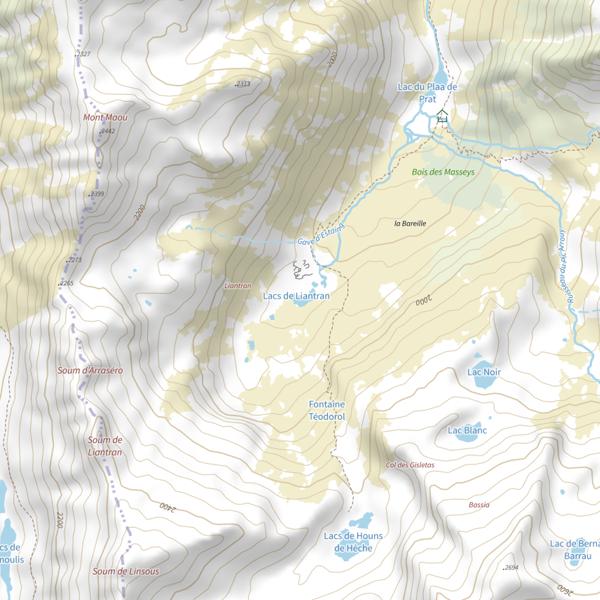 Plan cartographique de Lac de Liantran