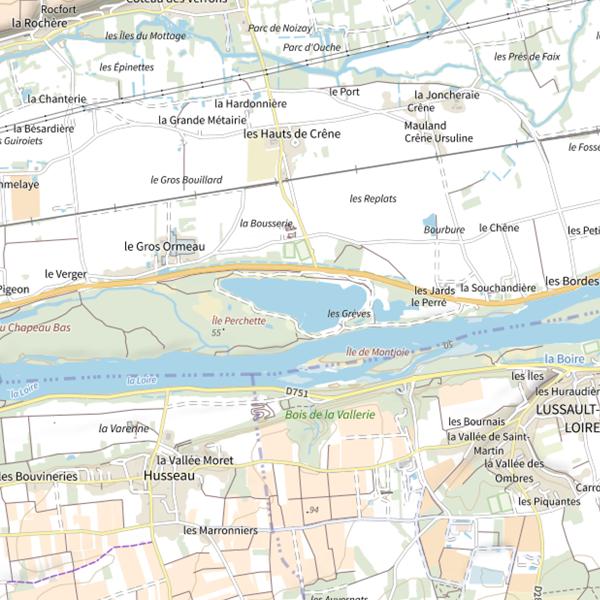 Plan cartographique de Lac de l'Ile Perchette