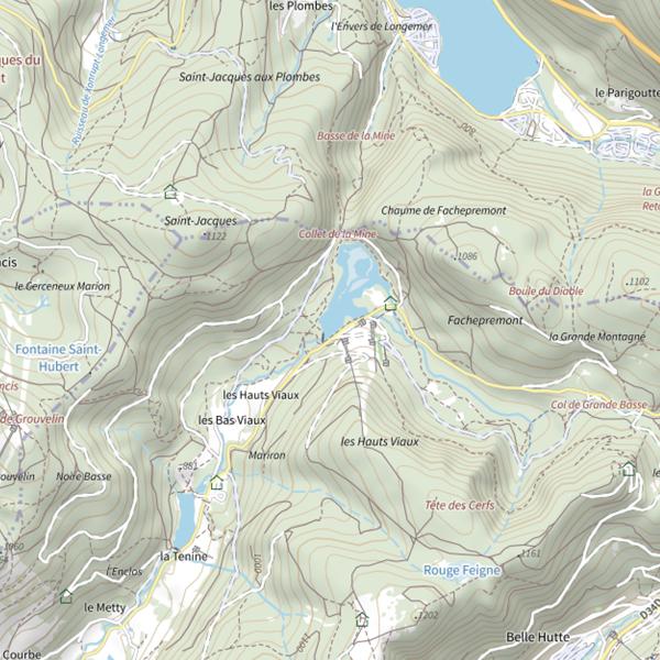 Plan cartographique de Lac de Lispach