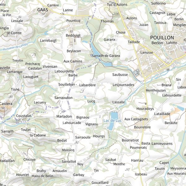 Plan cartographique de Lac de Lucq