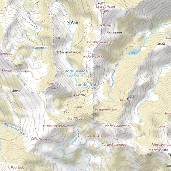 Plan cartographique de Lac de l'Œuf