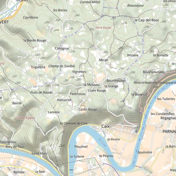 Plan cartographique de Lac de Luzech