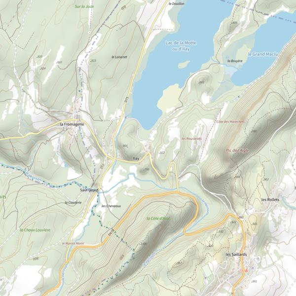 Plan cartographique de Lac de Maclu