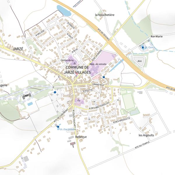 Plan cartographique de Lac de Malagué