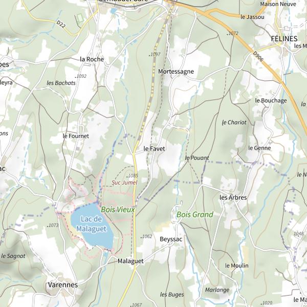 Plan cartographique de Lac de Malaguet