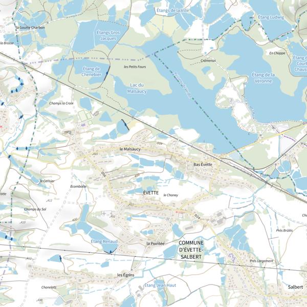 Plan cartographique de Lac de Malsaucy