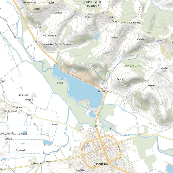 Plan cartographique de Lac de Marciac