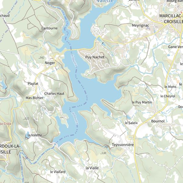 Plan cartographique de Lac de Marcillac