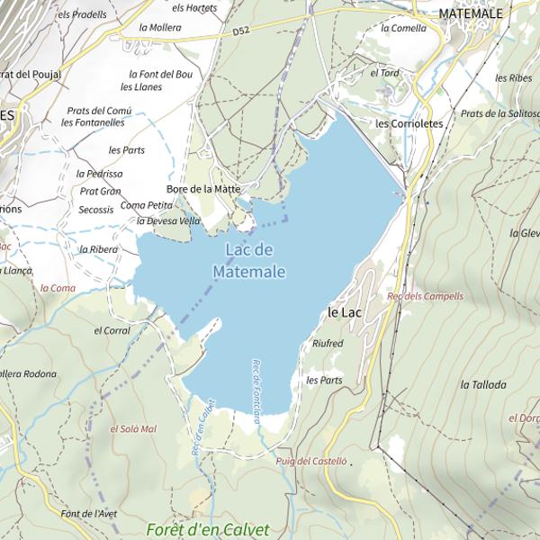 Plan cartographique de Lac de Matemale