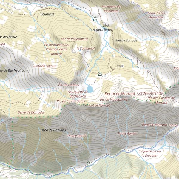 Plan cartographique de Lac de Maucapéra