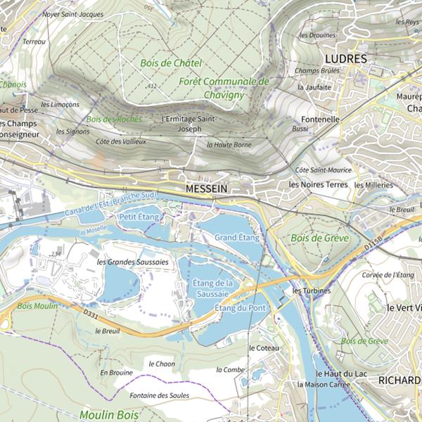 Plan cartographique de Lac de Messein