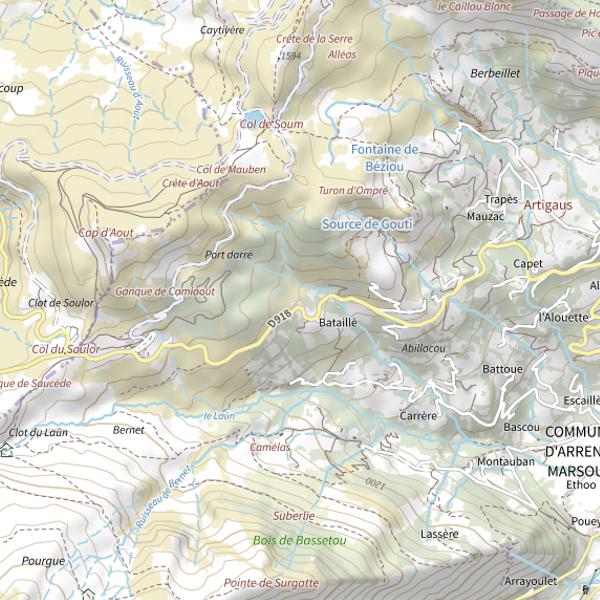 Plan cartographique de Lac de Migouelou