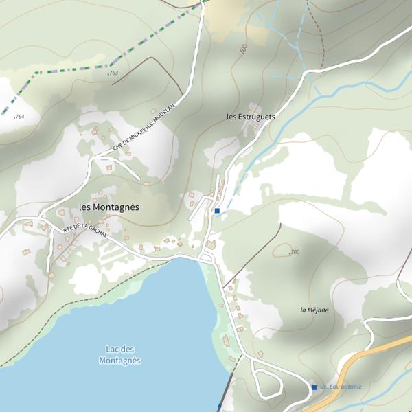 Plan cartographique de Lac de Montagnès