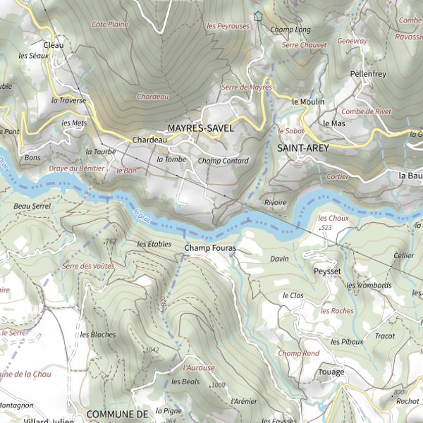 Plan cartographique de Lac de Monteynard