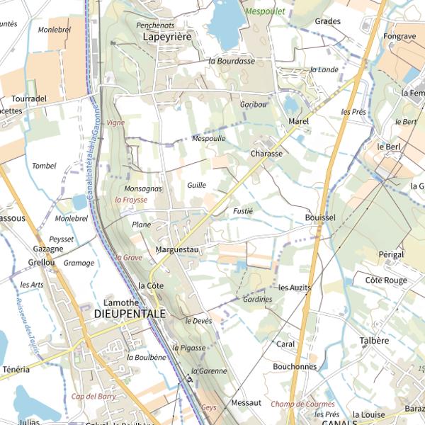 Plan cartographique de Lac de Montlebrel