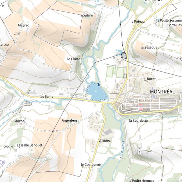 Plan cartographique de Lac de Montréal