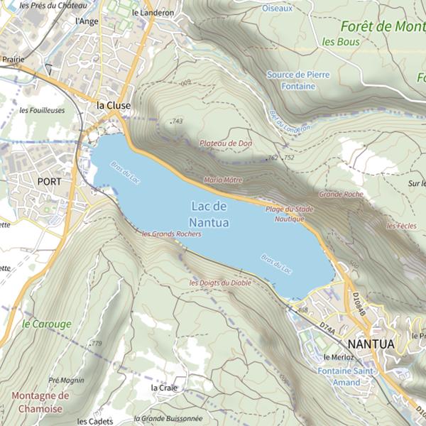 Plan cartographique de Lac de Nantua