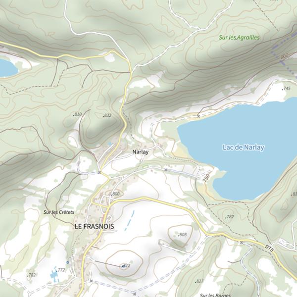 Plan cartographique de Lac de Narlay